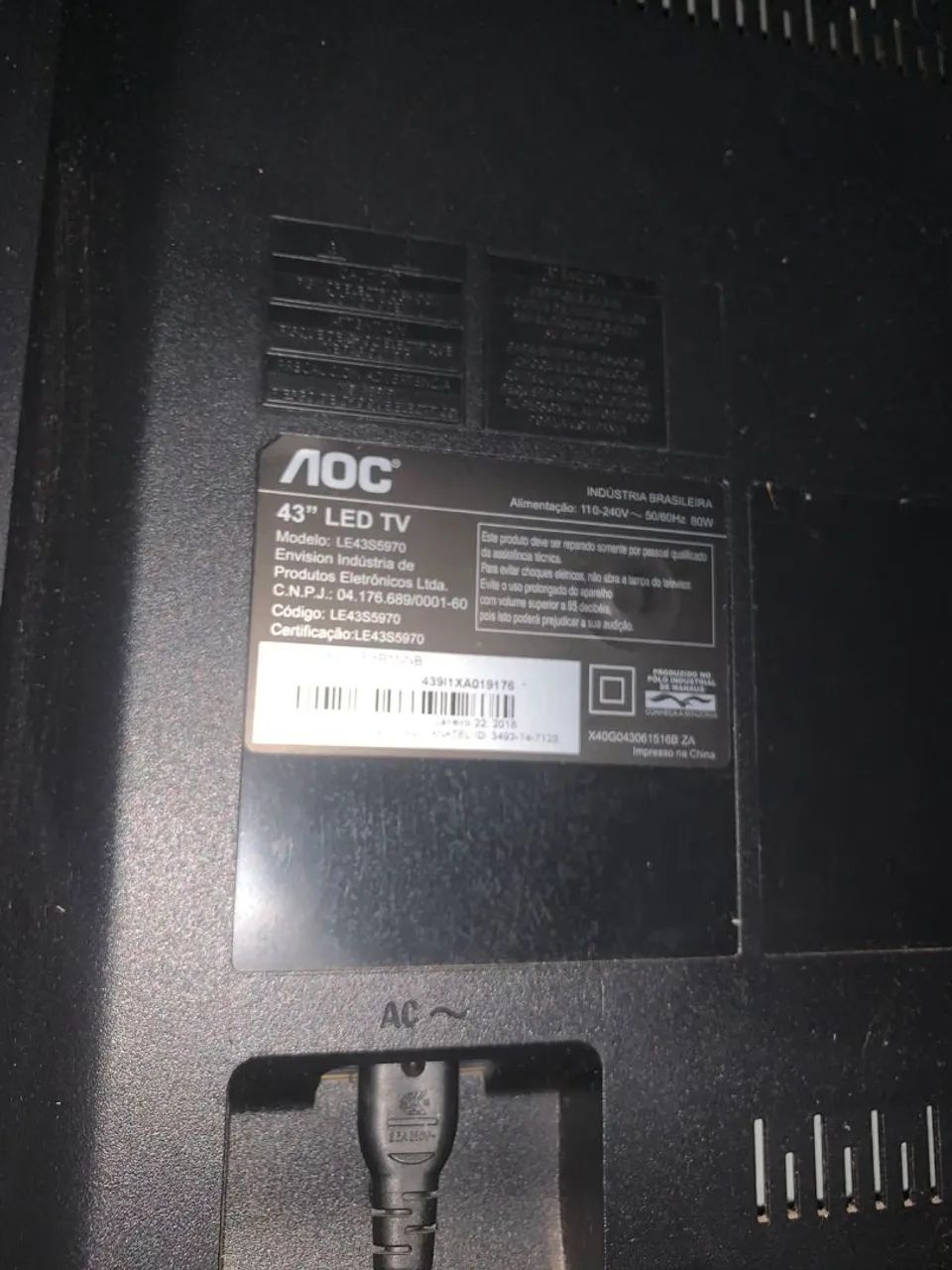 Smart tv AOC 43" 