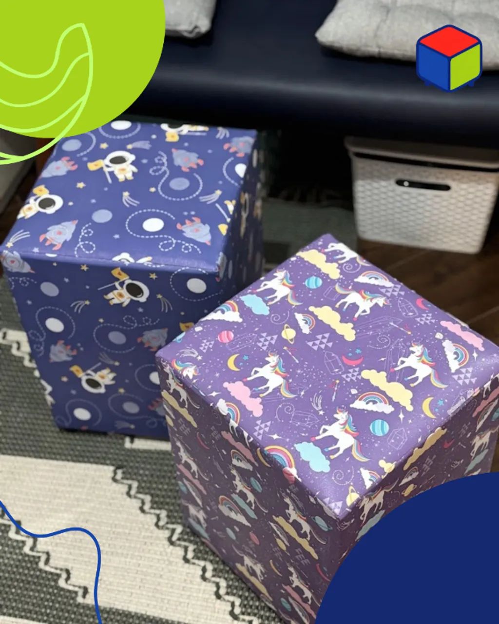 Puff Banqueta Estampado