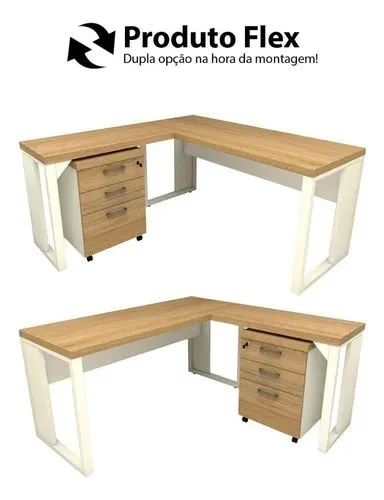 Mesa de escritório.conjunto de mesa + gaveteiro... - Foto 3