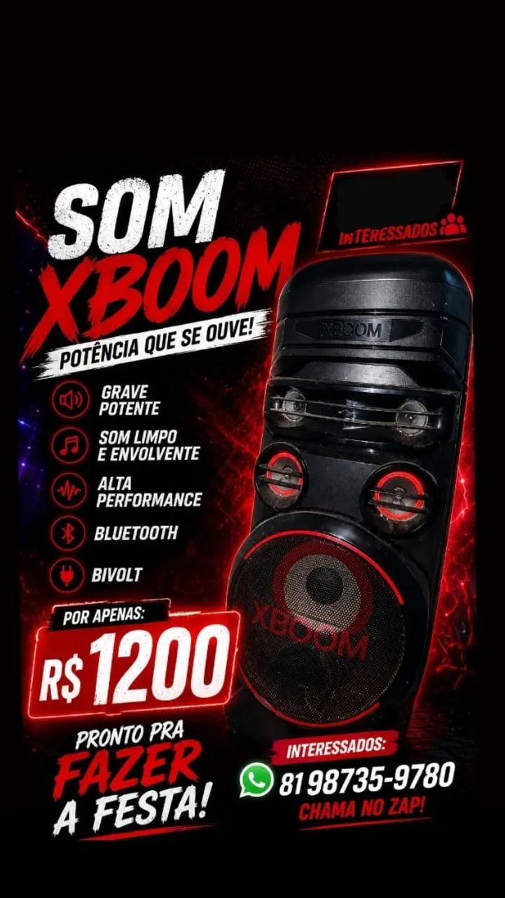 Som xboom semi novo 