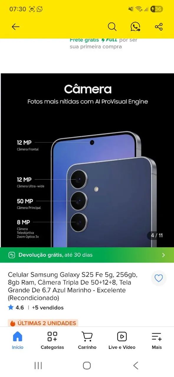 Celular s25 fe - Foto 3