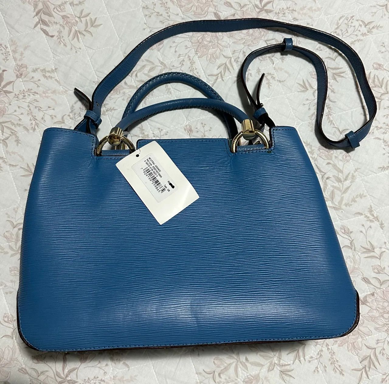 Bolsa Arezzo original em couro azul - Nunca usada kkk - Foto 2