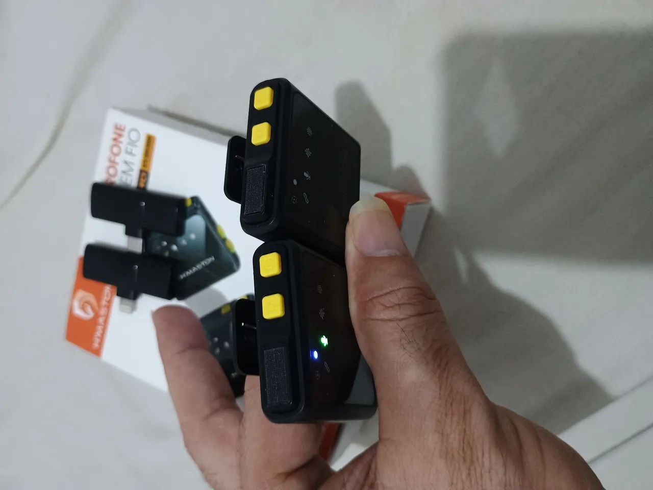 Microfone sem fio para conteúdo digital 