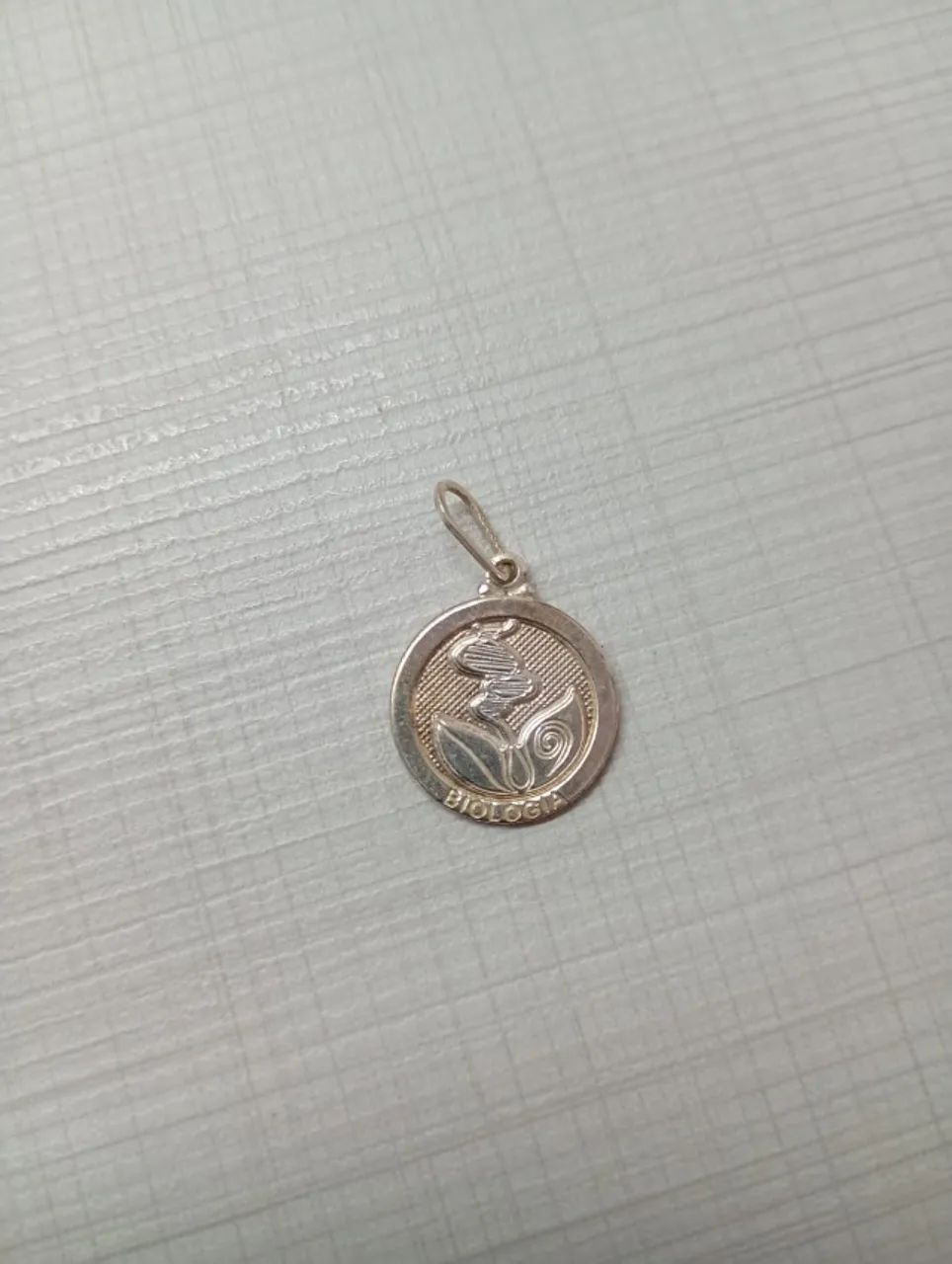 Pingente Profissão Biologia Prata 925 Original