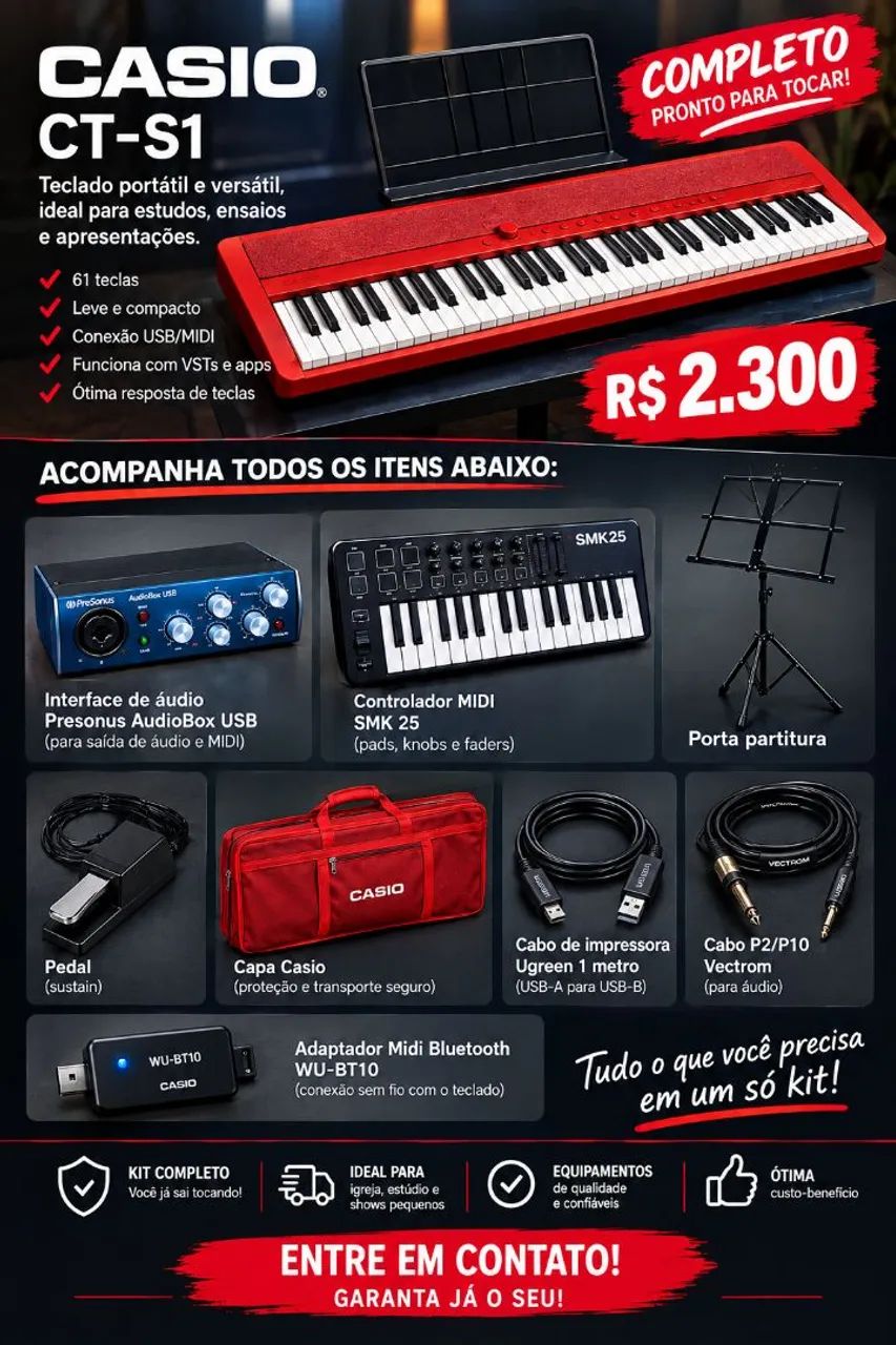 Casio CTS 1+kit controlador 