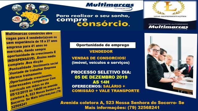 Vendas de consórcios