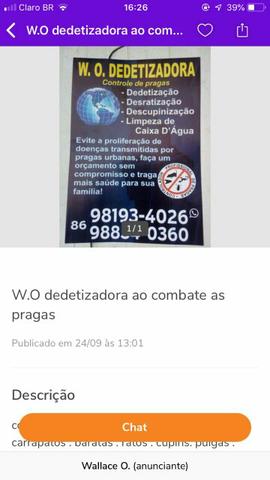 W.o dedetizadora