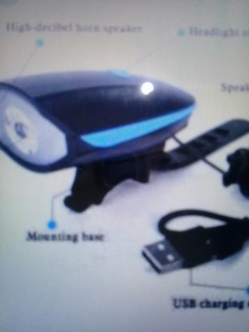 Farol com Buzinas para Bicicletas - Foto 2