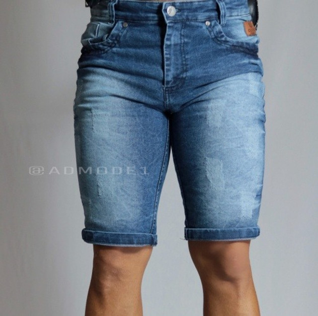 bermudas jeans com elastano