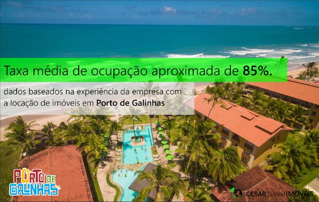 Flat em Porto de Galinhas | 1 Quarto | 30m² | 100m do Mar - Foto 12