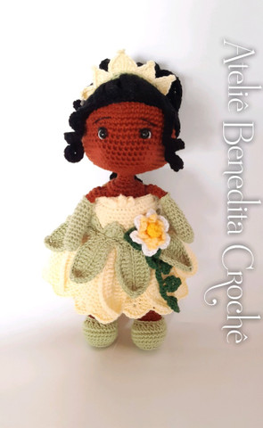 Amigurumi boneca princesa Tiana - Foto 3