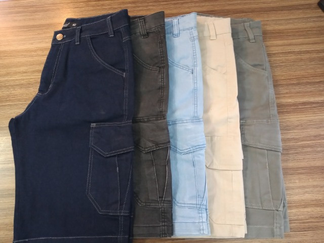 bermuda jeans cargo masculina