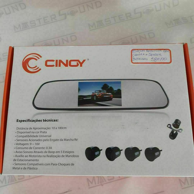 Kit: Espelho retrovisor com camera de ré,+sensor de estacionamento.C/garantia.Novo. - Foto 2