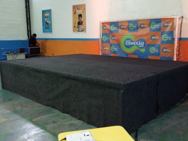 Palco +Palco +coberta +luz +Som de banda +Luz  +passarela +tablado de vidro ou madeira - Foto 2