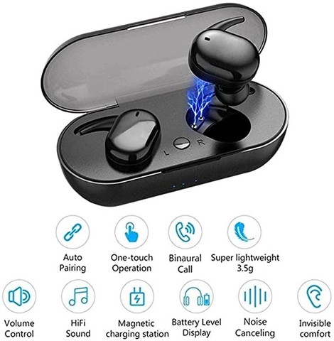 Y30 TWS Fone De Ouvido Sem Fio Bluetooth 5.0 Estéreo Esportivo Para Smartphone Android  - Foto 6