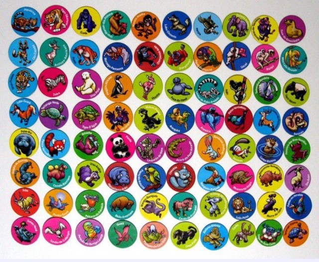 TAZOS PING PONG (ANIMAIS EM EXTINÇÃO / ANOS 90)