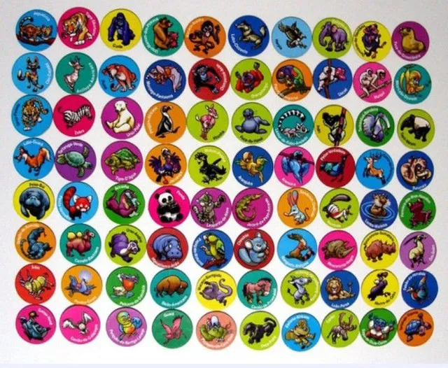 TAZOS PING PONG (ANIMAIS EM EXTINÇÃO / ANOS 90)