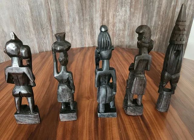 Estátua Africanas madeira maciça importado Gana