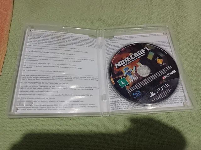 JOGO MINECRAFT ORIGINAL PS3 MIDIA FISICA CD.