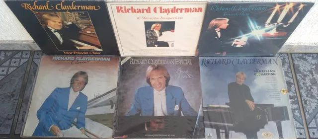 Lp's - Richard Clayderman - lote com 6 discos de vinil