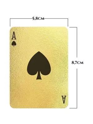 Baralho Dourado Ouro 24k Folheado Poker Truco Cartas aprova d'água - Foto 3
