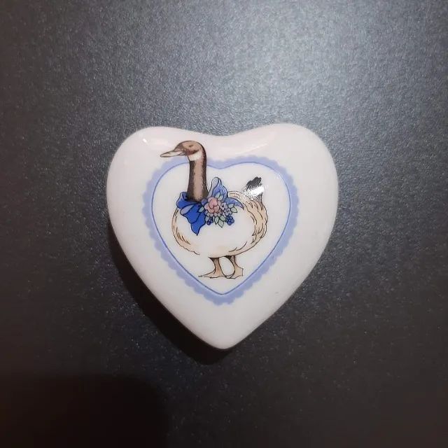 Antigo Porta-Joias Pato Porcelana Schmidt