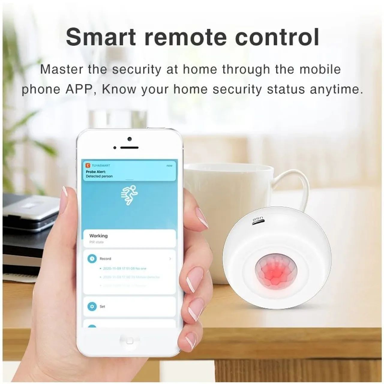 Sensor de presença Wifi Tuya, Compatível com Alexa, Segurança Residencial  - Foto 2