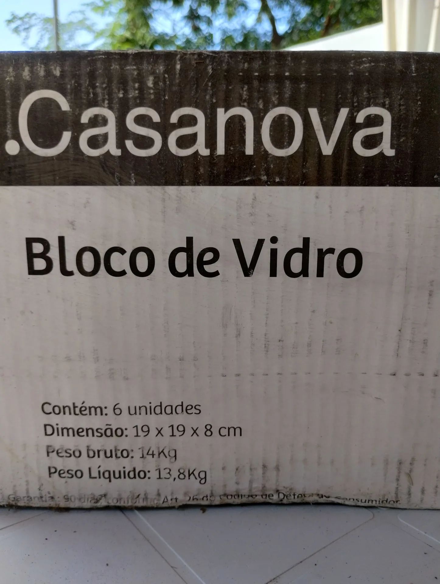 Bloco tijolo de vidro