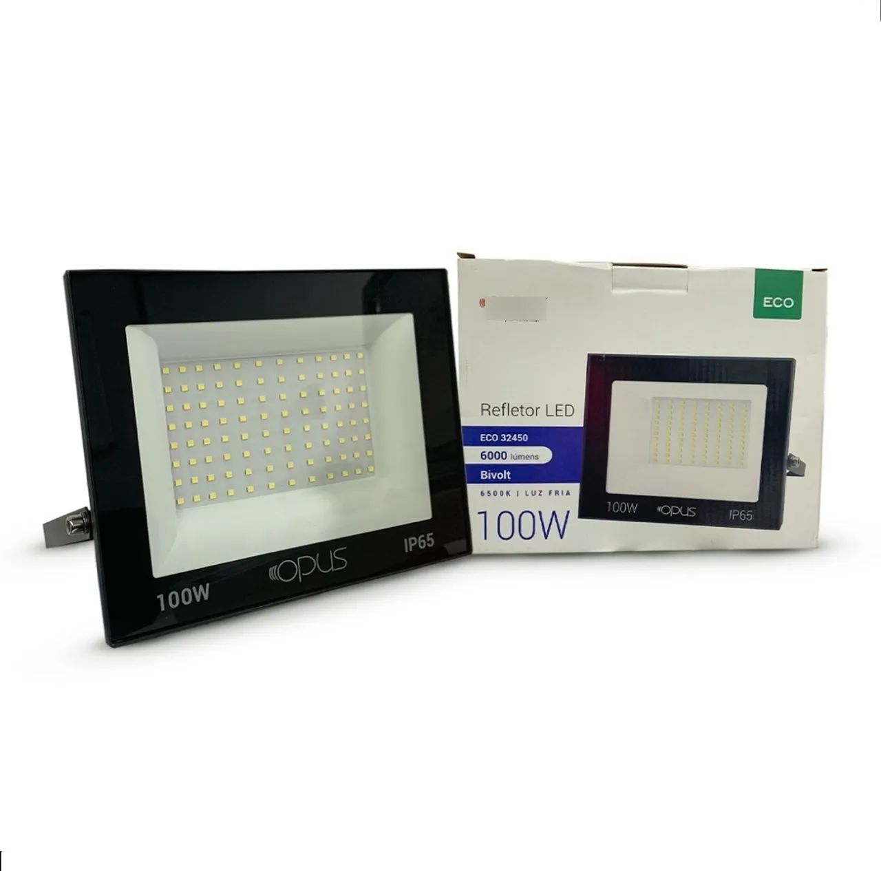 Eu Refletor Led 100w Holofote Prova Dágua Ip66 Branco Frio - Foto 2
