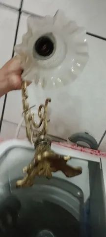 Abajur de bronze antigo - Foto 2