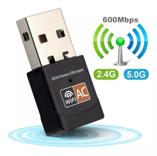 Usb Wifi Adaptador 5ghz 600mbps Wireless 5g Ac Receptor - Foto 3