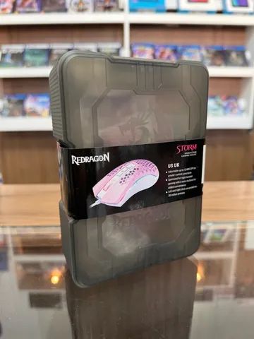 Mouse Gamer Redragon Storm RGB Rosa e Branco | Parcela Sem Juros | Curitiba 
