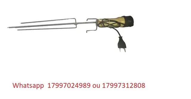 Espeto Churrasco Giratório 3 Pontas Eletrico Novo - Bivolt Com Regulagem - Envio Correio