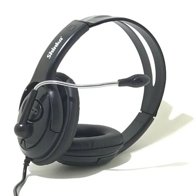 Headset Gamer Shinka SH S66 Fone Com Microfone Confortável, Preto e Azul