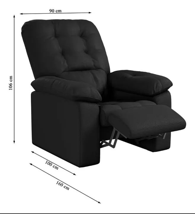 Poltronas Reclináveis (3 unidades) Trocar o tecido  - Foto 5