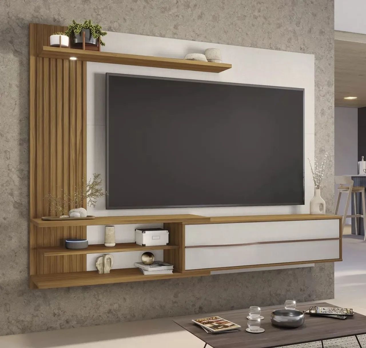 Painel para 65 polegadas com led ripado 