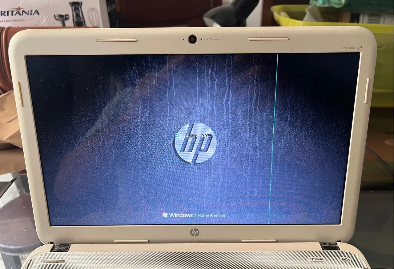 Tela de Notebook HP  g4-2114br atenção com linha