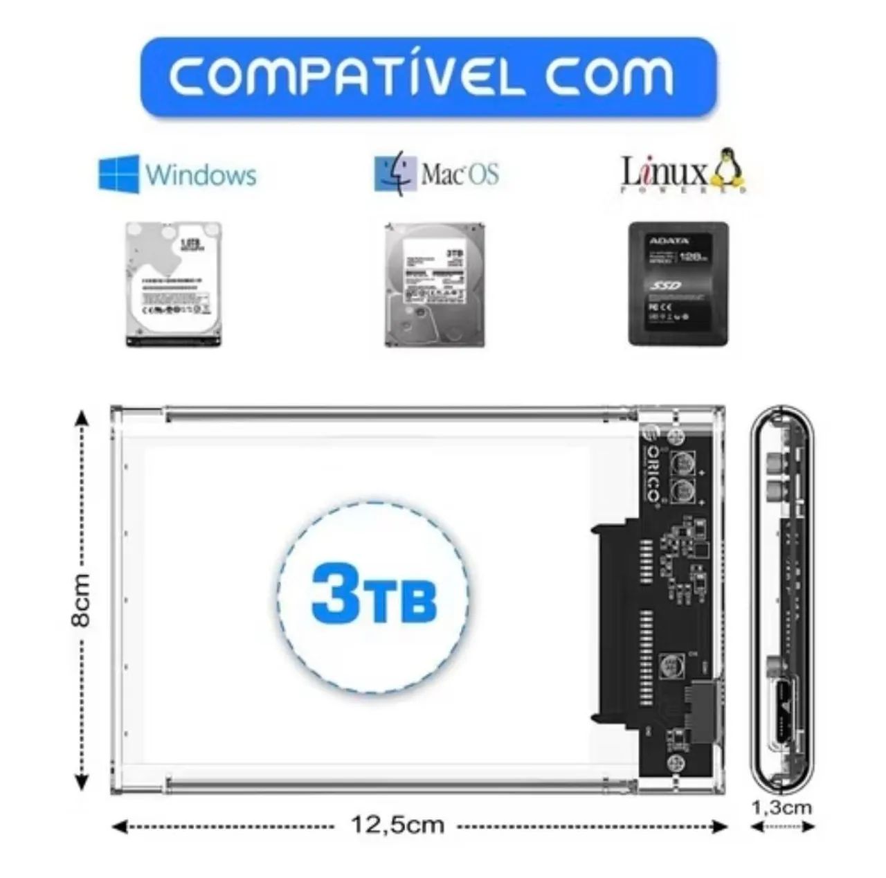 Case HD Externo 2.5" - Foto 3