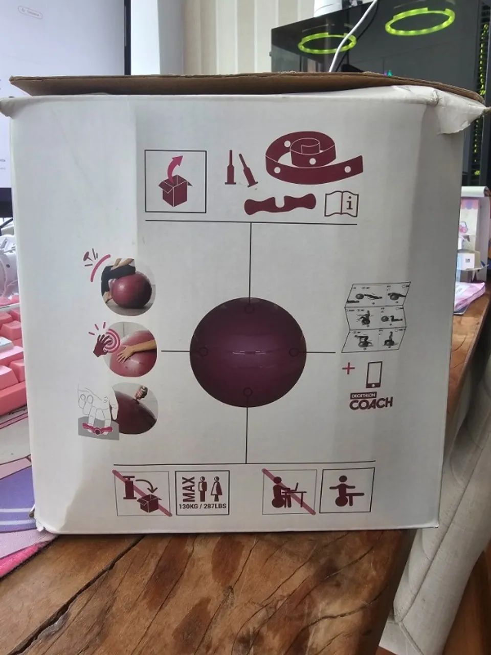 Bola de ginastica para pilates, yoga, academia, gestante - Foto 2