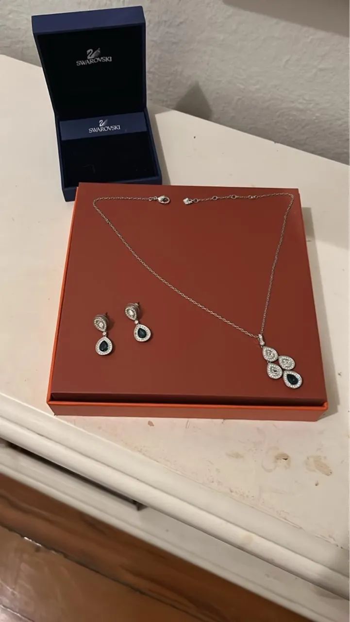Conjunto Swarovski: colar e brincos - Foto 2