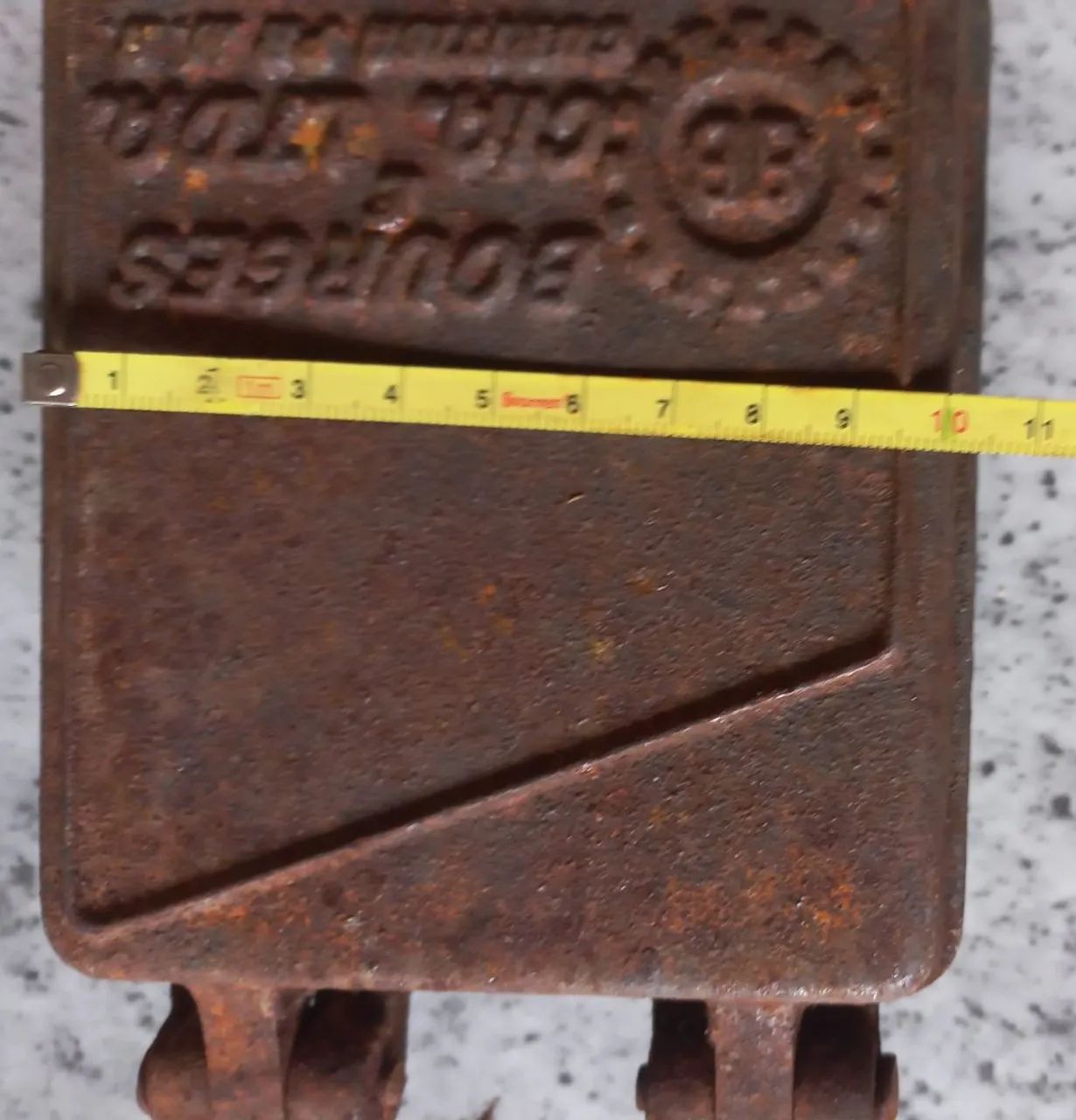 Antiga sanduicheira em ferro fundido Bourges e cia ltda antiguidade Raridade uso enfeite  - Foto 6