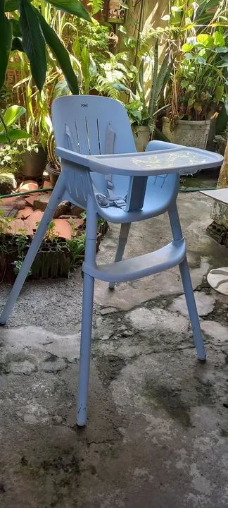 Cadeira De Alimentação Bebê Poke Cor Baby Blue Burigotto