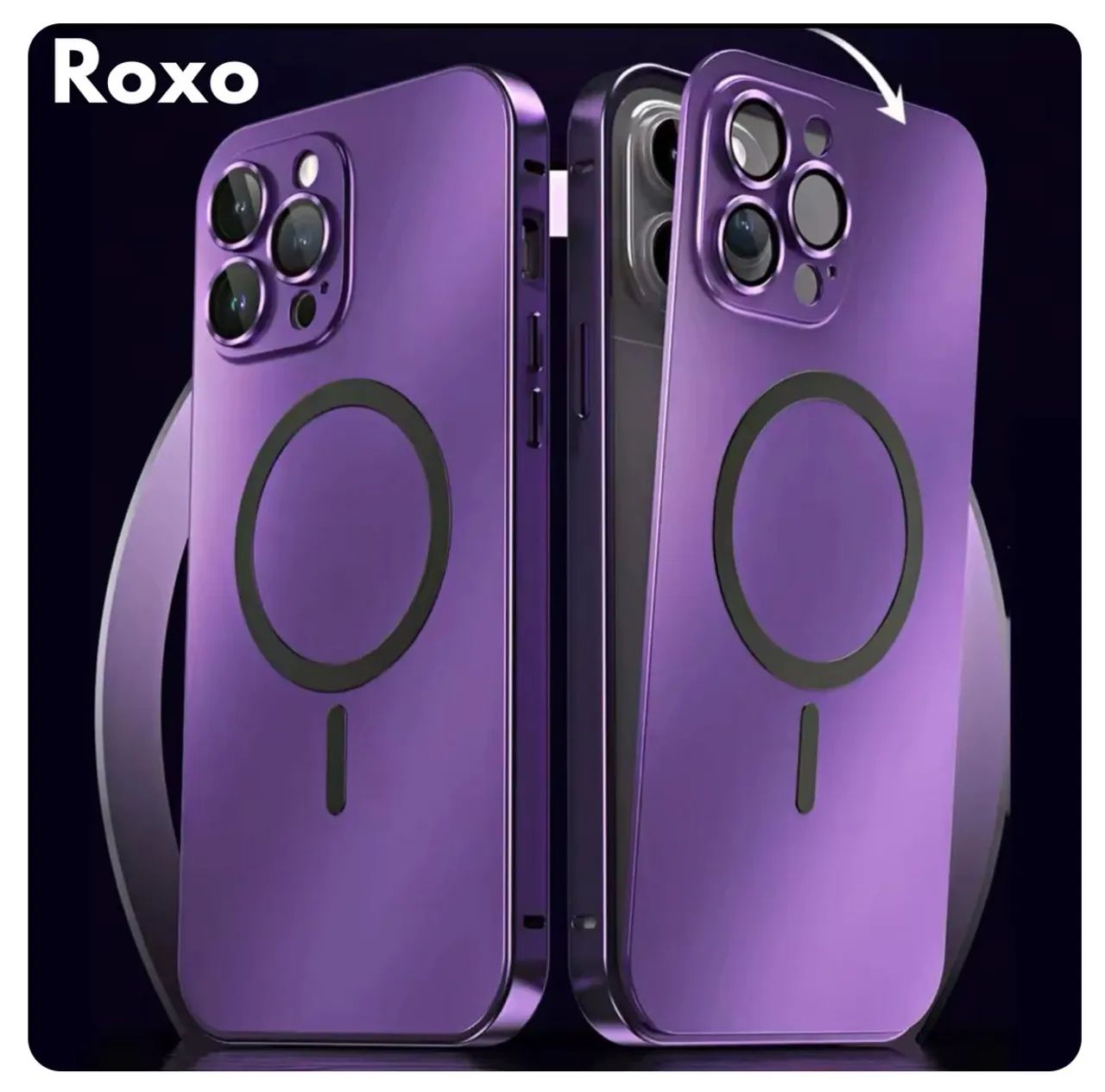 Capa Roxa Magnética para iPhone 14 PRO MAX- Proteção e Estilo