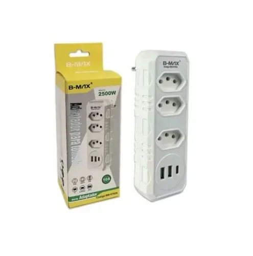 Adaptador de Tomada com 2 Usb e 1 Tipo C 3 Tomadas Sem Fio - Foto 2