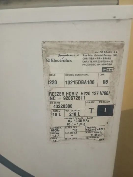 Freezer Horizontal Electrolux em ótimo estado - Foto 3