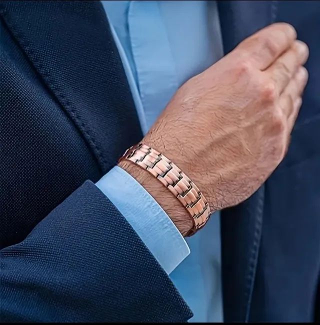 Pulseira  Masculina Cobre - Foto 3