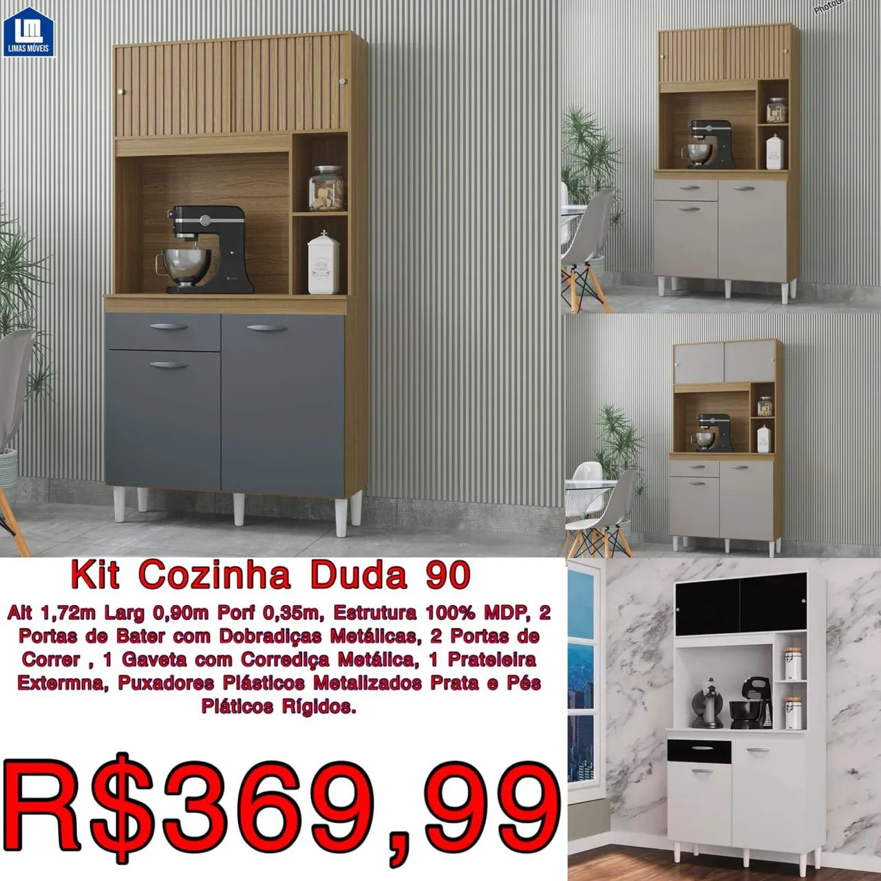 Cozinha Duda 90cm - Frete grátis alguns bairros 