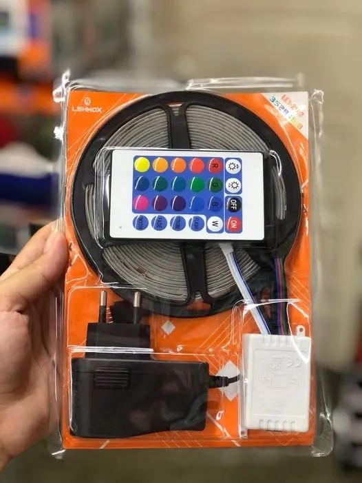 Fita Led RGB 5050 com controladora, fonte, entregamos