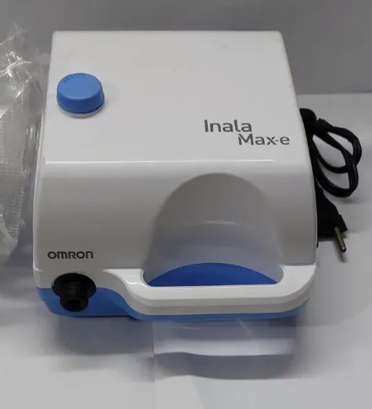 Inalador Comprensor Inalamax Sem Embalagem Com Mancha Azul E Branco