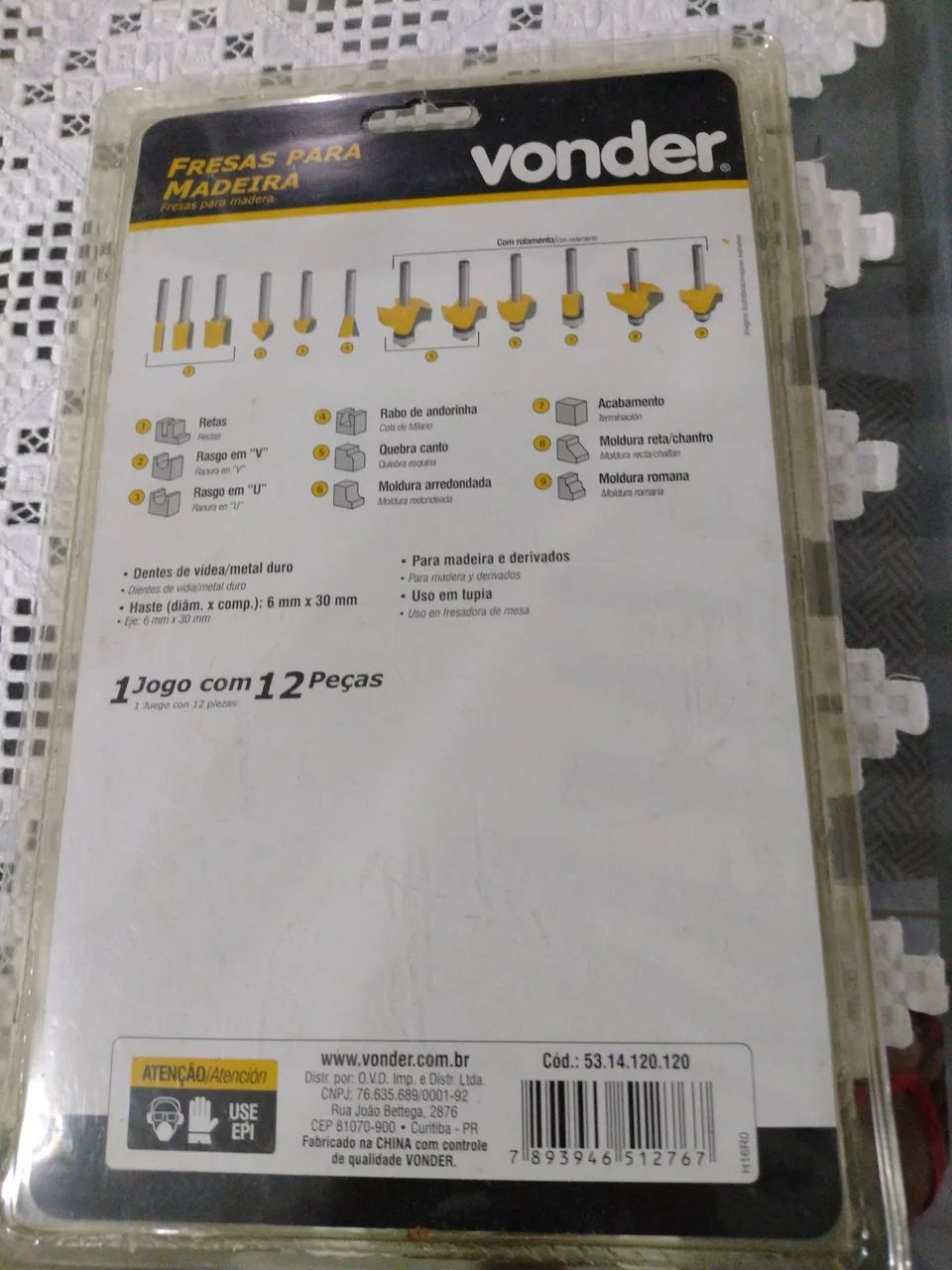 Jogo de Fresas para Madeira Vonder 12 Peças - Foto 3